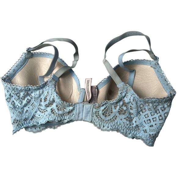 Victoria's Secret Angel Pale Light Blue Lace Bra 32DD - Picture 2 of 5